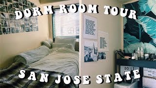 DORM ROOM TOUR 2017  San Jose State University Campus Village B [upl. by Yenohtna]