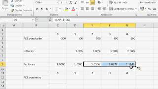 Cómo añadir inflación a un flujo de caja [upl. by Jarrow930]