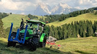 Heuernte im extremen Gelände  Heuernte auf der Seiser Alm [upl. by Renaud]