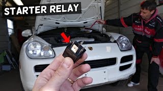 PORSCHE CAYENNE DOES NOT CRANK NO START STARTER RELAY LOCATION REPLACEMENT [upl. by Halle]