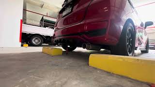 HONDA FIT GK3  HKS EXHAUST  COLD STARTS [upl. by Ydna]