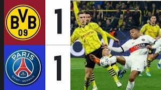 Dortmund vs PSG 11 Highlights amp Goal UEFA Champions League 202324 [upl. by Anh73]