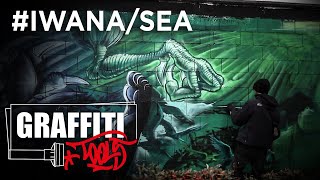 Mural de Graffiti con Molotow Premium 🎨 Sea162 ➕ Iwana [upl. by Orion]