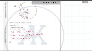 4MA11H2023OctQ14Circle theorems [upl. by Ylrak]