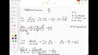 Límites de funciones racionales factorizar para evitar la indeterminación 00 [upl. by Ande]