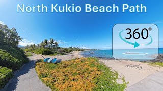 Big Island 2024  North Kukio Beach Path  360 Video [upl. by Meneau212]