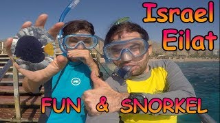 Eilat Israel FUN amp SNORKEL at Coral beach [upl. by Turley]