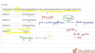 Activation of procarboxypeptidase into carboxypeptidase is brought about by [upl. by Asseniv]