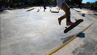 NEW PARC PREFONTAINE MONTREAL  FAKIE BIGGER DOUBLE KICKFLIP [upl. by Aenet]