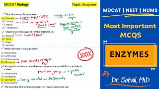 Most Important Concepts on Enzymes  MDCAT  NUMS  NEET [upl. by Antipus284]