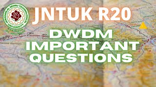 jntuk r20 dwdm important questions jntuk data warehouse and data mining important questions [upl. by Everrs]