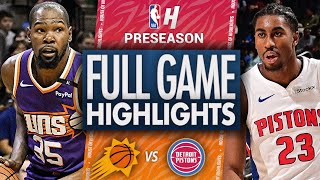 Phoenix Suns vs Detroit Pistons  Full Game Highlights  October 8 2024 NBA Preseason [upl. by Eemla]