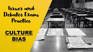 EXAM PRACTICE  Culture Bias [upl. by Edasalof]