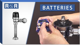 Sloan Optima Flushometer  Batteries  Repair and Replace [upl. by Elizabet]