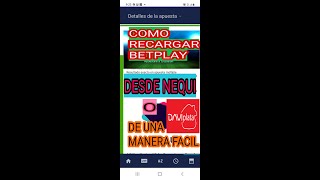 Cómo recargar betplay desde NEQUI O DAVIPLATA de una manera fácil 😲 [upl. by Ojybbob]