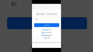 Convert decimal number to Binary Hexadecimal and ocatal [upl. by Eseilanna]