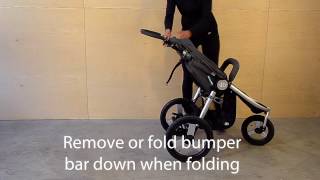 2016  2017 Bumbleride Speed Jogging Stroller  Fold Video [upl. by Esmond524]