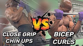 CLOSE GRIP CHINUPS VS BICEP CURLS  CALISTHENICS VS WEIGHT LIFTING [upl. by Murray]