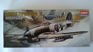 Academy 172 scale Hawker Typhoon MkIB  Inbox Review [upl. by Anehsak186]