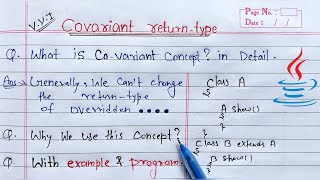 covariant return type in java  Learn Coding [upl. by Nathalie]