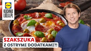 Szakszuka podkręcona CHORIZO i oliwkami 🌶️🍳  Karol Okrasa amp Kuchnia Lidla [upl. by Meggy191]