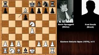 Kevin Spraggett vs Fred South 1976 [upl. by Vergil]