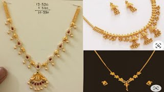 10 grams gold necklace designs latest model [upl. by Arihk494]