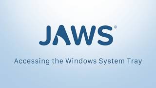 Accessing the Windows System Tray with JAWS [upl. by Schnell]