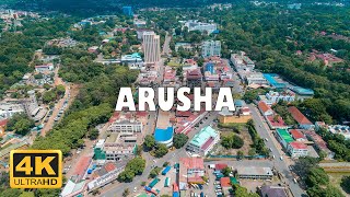 Arusha city Tanzania 🇹🇿  4K Drone Footage [upl. by Norahc]