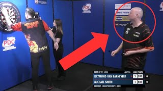 Disrespectful behaviour from Raymond van Barneveld after 9Darter darts [upl. by Mal953]