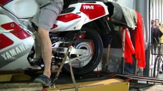 Tzr 250 3ma on dyno with Original exhaust [upl. by Terese]