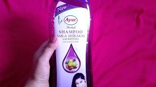 Ayur Amla Reetha With Shikakai Shampoo Review  Very Affordable And Cheap Shampoo [upl. by Robin]