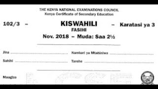 KCSE Paper 3  Chozi la Heri Swali la Dondoo  MaswaliMajibu Kiswahili Karatasi 3 Kiswahili 2023 [upl. by Daniella]