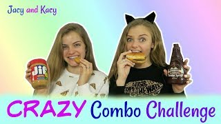 Crazy Food Combinations Challenge  Jacy and Kacy [upl. by Niveb]