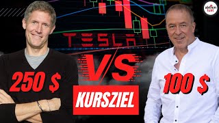 Tesla Aktie  Kursziel 100 oder 250   Jürgen Schmitt vs Lars Erichsen [upl. by Eidlog300]