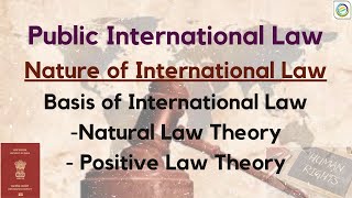 Nature of International Law  Basis of International law Naturalist Theory and Positivist Theory [upl. by Kunin]