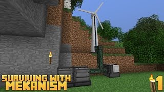 Surviving With Mekanism v9  Ep1  Wind Generator amp Metallurgic Infuser [upl. by Ecirtel]