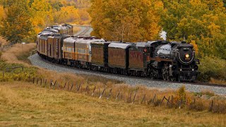 CHASING CP 2816 The Empress Steam Engine On the CP Aldersyde Sub wSP 4449 Tender FP9As amp MORE [upl. by Guzel]