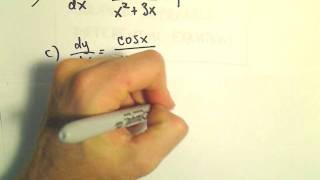 Solving a Separable Differential Equation Another Example 3 [upl. by Gothurd]