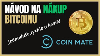 NÁVOD Nákup bitcoinu skrze Coinmate [upl. by Dorraj]