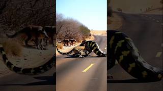 Cheetah vs Snake on desert streets 🐍🐆 [upl. by Oludoet]