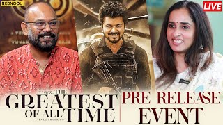 🔴LIVE The GOAT Pre Release Event LIVE  Thalapathy Vijay  Venkat Prabhu  Archana Kalpathi  YSR [upl. by Oedama960]