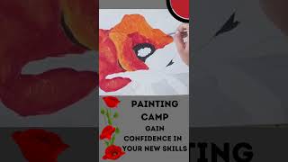 Iconic OKeeffe  Acrylic Painting Club Promo new tutorial every 2 weeks [upl. by Gambell]