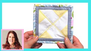 Miniature Quilt Tutorial Quilt along  Mini Quilt 15 Quilting Tutorial [upl. by Araas22]