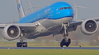 30 Minutes Of HEAVY CROSSWIND LANDINGS  A380 B747F A350  Amsterdam Schiphol airport [upl. by Ecadnac]