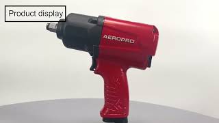 Impact wrench power tool pneumatic wrench Aeropro A398 for professional tightening and unscrewing [upl. by Uliram488]