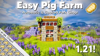 MINECRAFT EASY PIG FARM FOR ANY WORLD Tutorial 121 [upl. by Scornik]