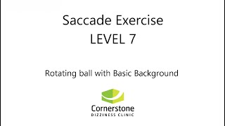 Vestibular amp Concussion Exercise  Saccade Level 07 [upl. by Epilif]