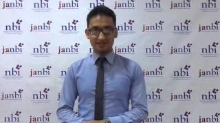 Few words of Mr Gopal Basnet about JANBI quotA Banking Certification Coursequot [upl. by Aem]