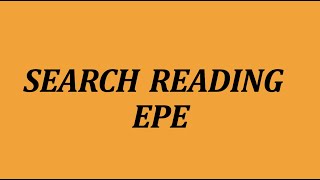 Search Reading Task  EPE [upl. by Chard]